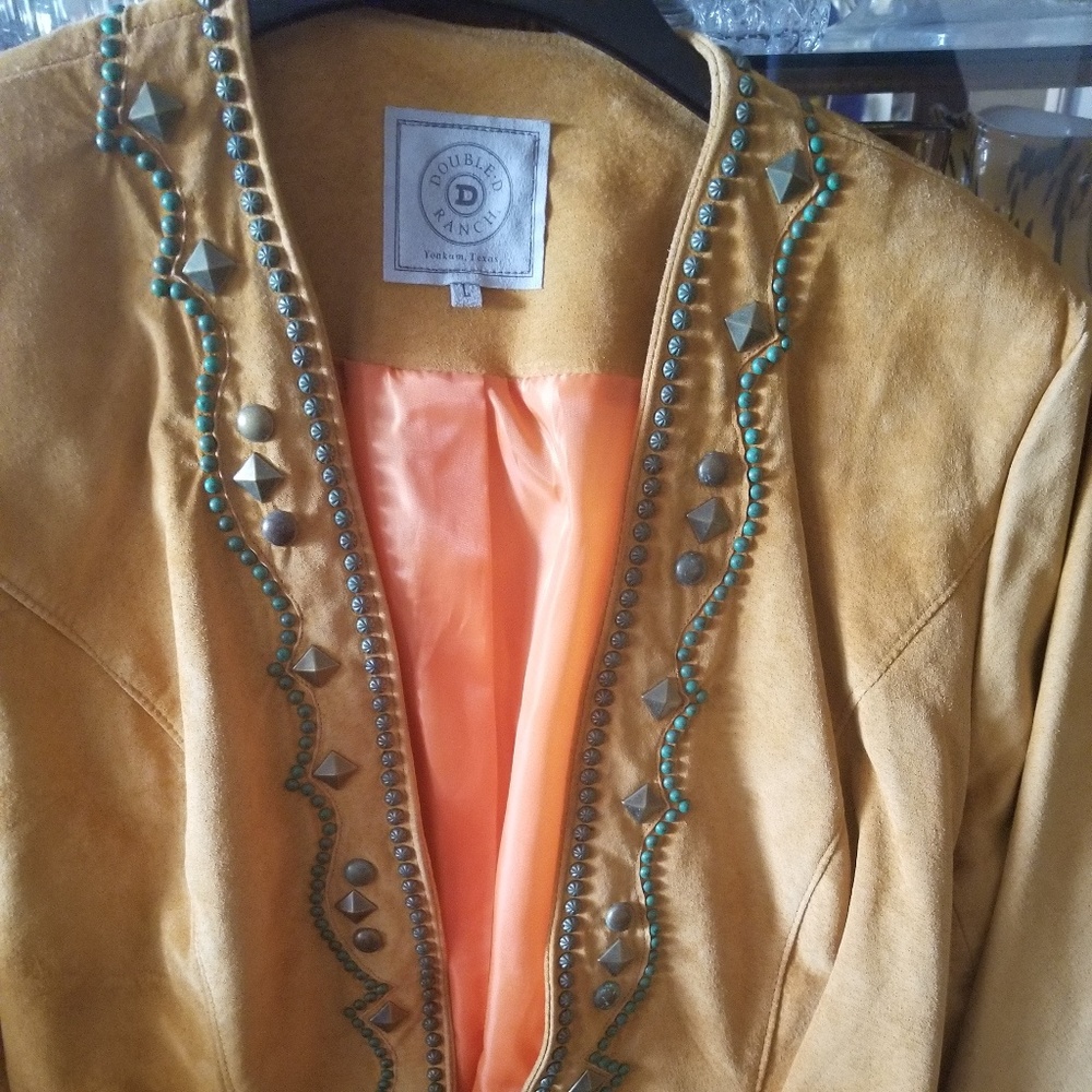 Suede leather jacket